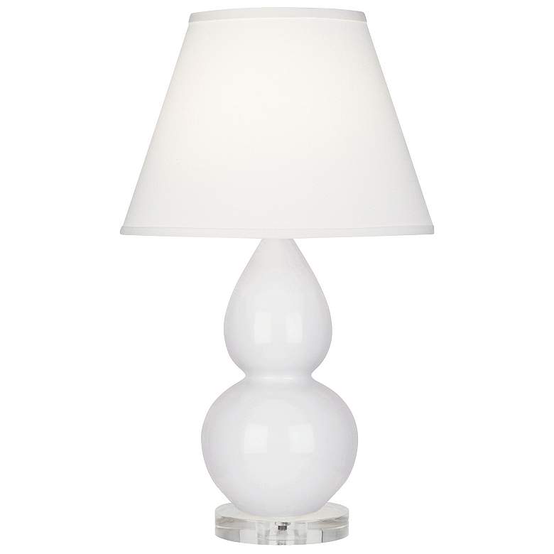 Image 1 Double Gourd 22"H Small Daisy And Lucite Accent Lamp With Pearl Shade
