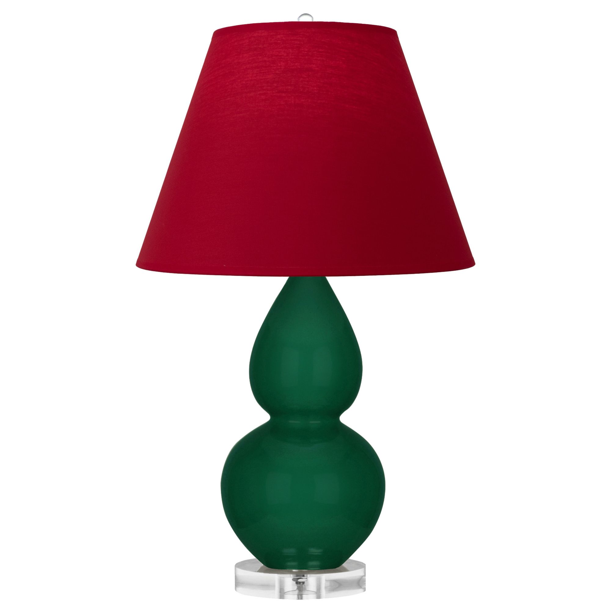 Image 2 Double Gourd 22"H Jungle And Lucite Lamp w/ Rose And Ink Shade more views