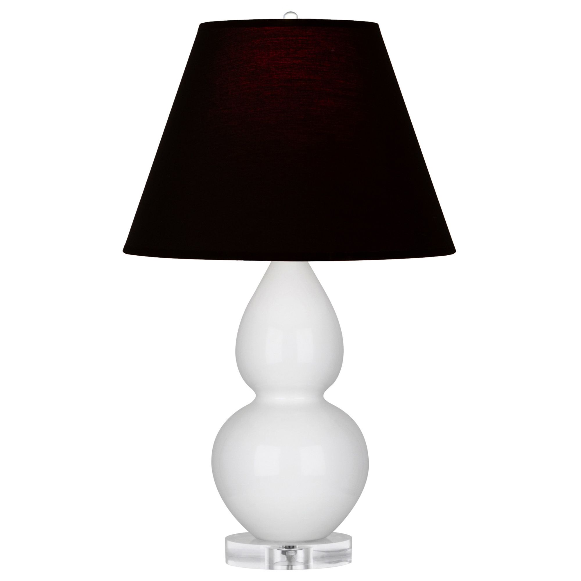 Image 2 Double Gourd 22"H Lily And Lucite Accent Lamp w/ Ink And Rose Shade more views