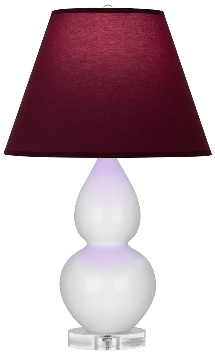 Double Gourd 22"H Lily And Lucite Lamp w/ Plum And Lavender Made to Or