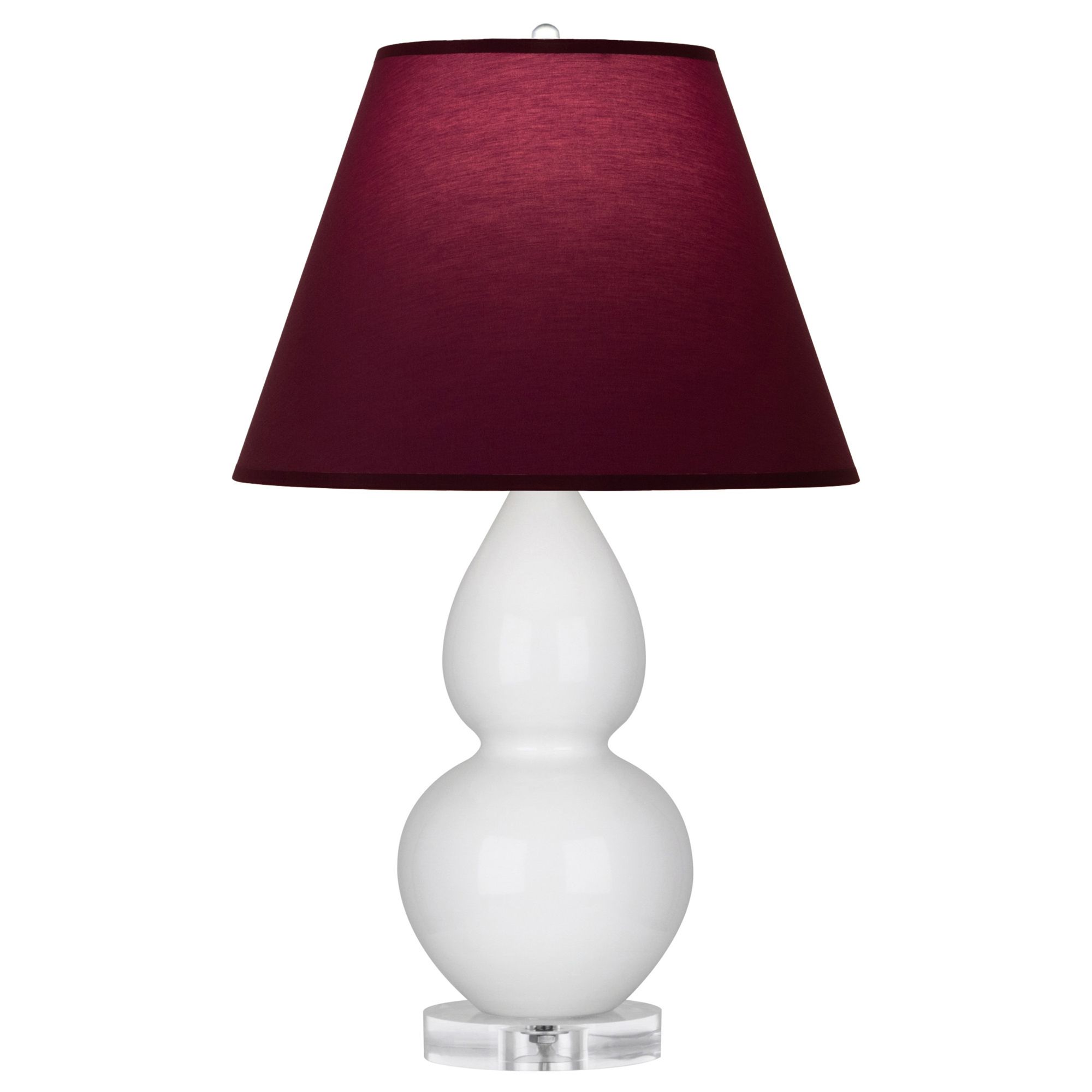 Image 2 Double Gourd 22"H Lily And Lucite Lamp w/ Plum And Lavender Shade more views