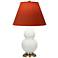 Double Gourd 23"H Celadon And Brass Lamp w/ Tangerine And Taupe Shade