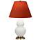 Double Gourd 23"H Daisy And Brass Lamp w/ Tangerine And Taupe Shade