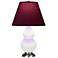 Double Gourd 23"H Daisy And Silver Lamp w/ Plum And Lavender Shade