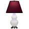 Double Gourd 23"H Lily And Silver Lamp w/ Plum And Lavender Shade
