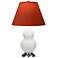Double Gourd 23"H Lily And Silver Lamp w/ Tangerine And Taupe Shade