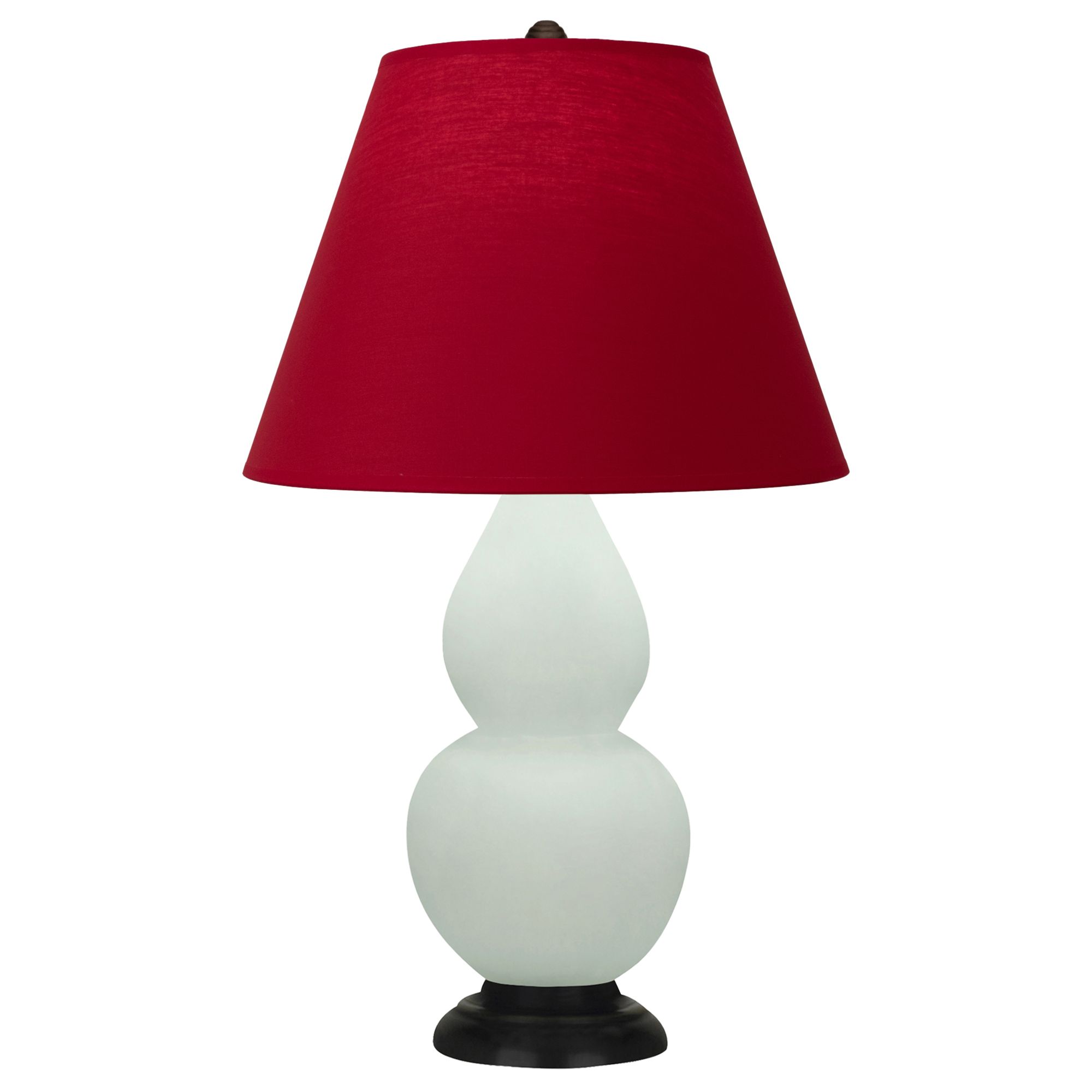 Image 2 Double Gourd 23"H Matte Celadon & Bronze Lamp w/ Rose & Ink Made to Order more views