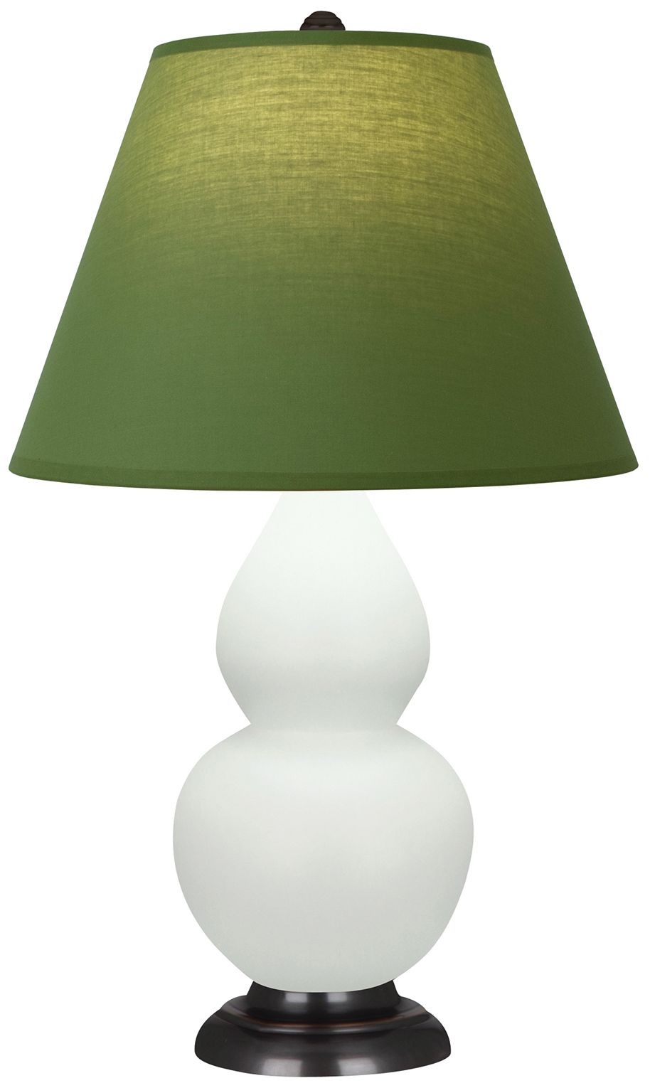 Double Gourd 23"H Matte Celadon & Bronze Lamp w/ Tea & Taupe Made to Order