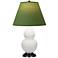 Double Gourd 23"H Matte Daisy And Bronze Lamp w/ Tea And Taupe Shade