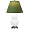 Double Gourd 23"H Matte Daisy And Silver Lamp w/ Tea And Taupe Shade