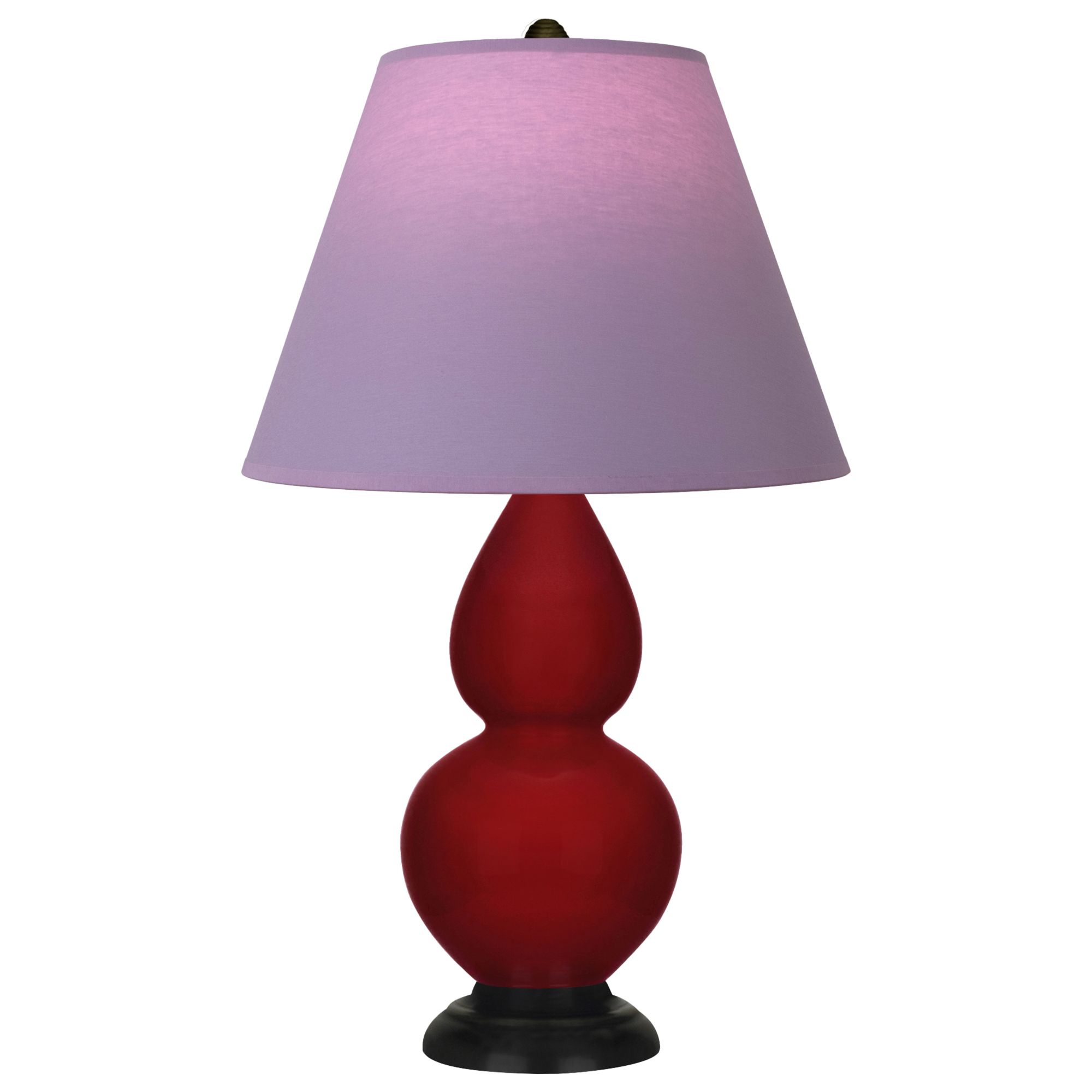 Image 2 Double Gourd 23"H Sangria And Bronze Lamp w/ Lavender And Plum Shade more views
