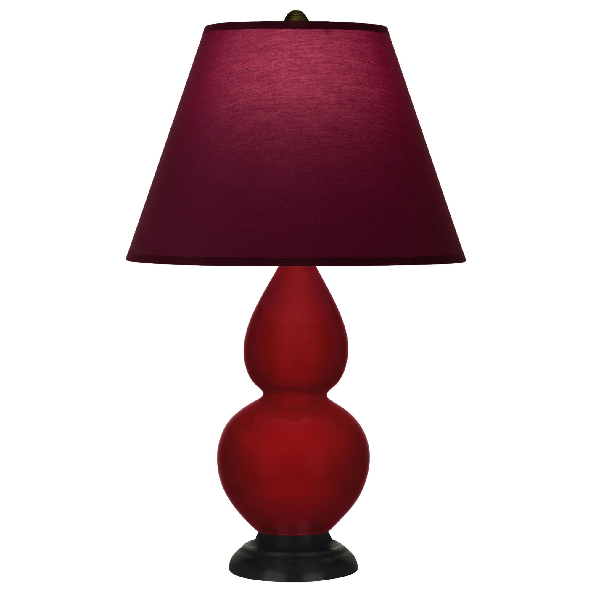 Image 2 Double Gourd 23"H Sangria And Bronze Lamp w/ Plum And Lavender Shade more views