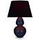 Double Gourd 30"H Blue And Lucite Table Lamp With Ink And Rose Shade