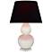 Double Gourd 30"H Bone And Lucite Table Lamp With Ink And Rose Shade