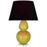 Double Gourd 30"H Citron And Lucite Table Lamp With Ink And Rose Shade
