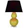 Double Gourd 30"H Citron And Lucite Table Lamp With Ink And Rose Shade