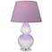 Double Gourd 30"H Daisy And Lucite Lamp w/ Lavender And Plum Shade