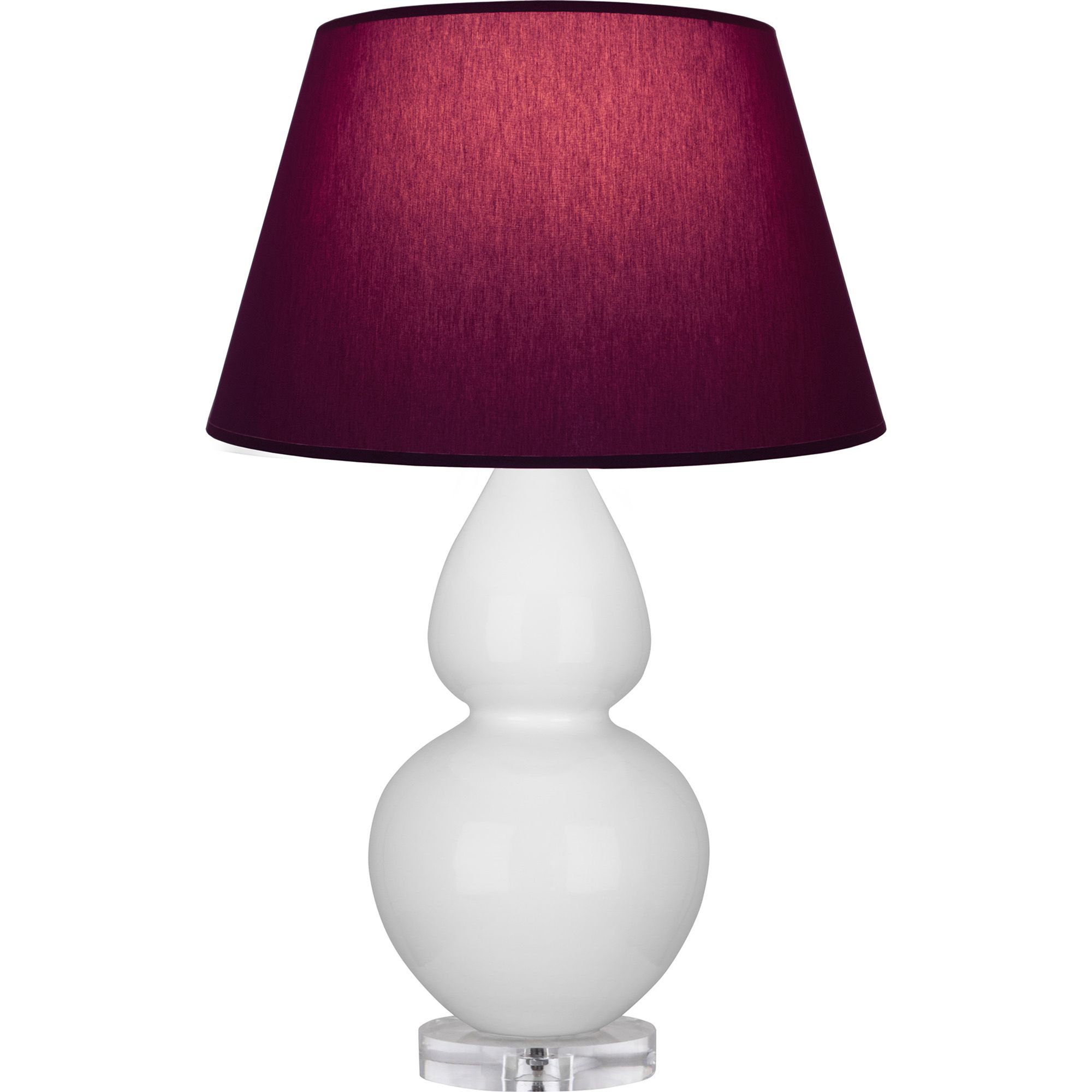 Image 2 Double Gourd 30"H Daisy And Lucite Lamp w/ Plum And Lavender Shade more views