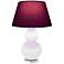 Double Gourd 30"H Daisy And Lucite Lamp w/ Plum And Lavender Shade