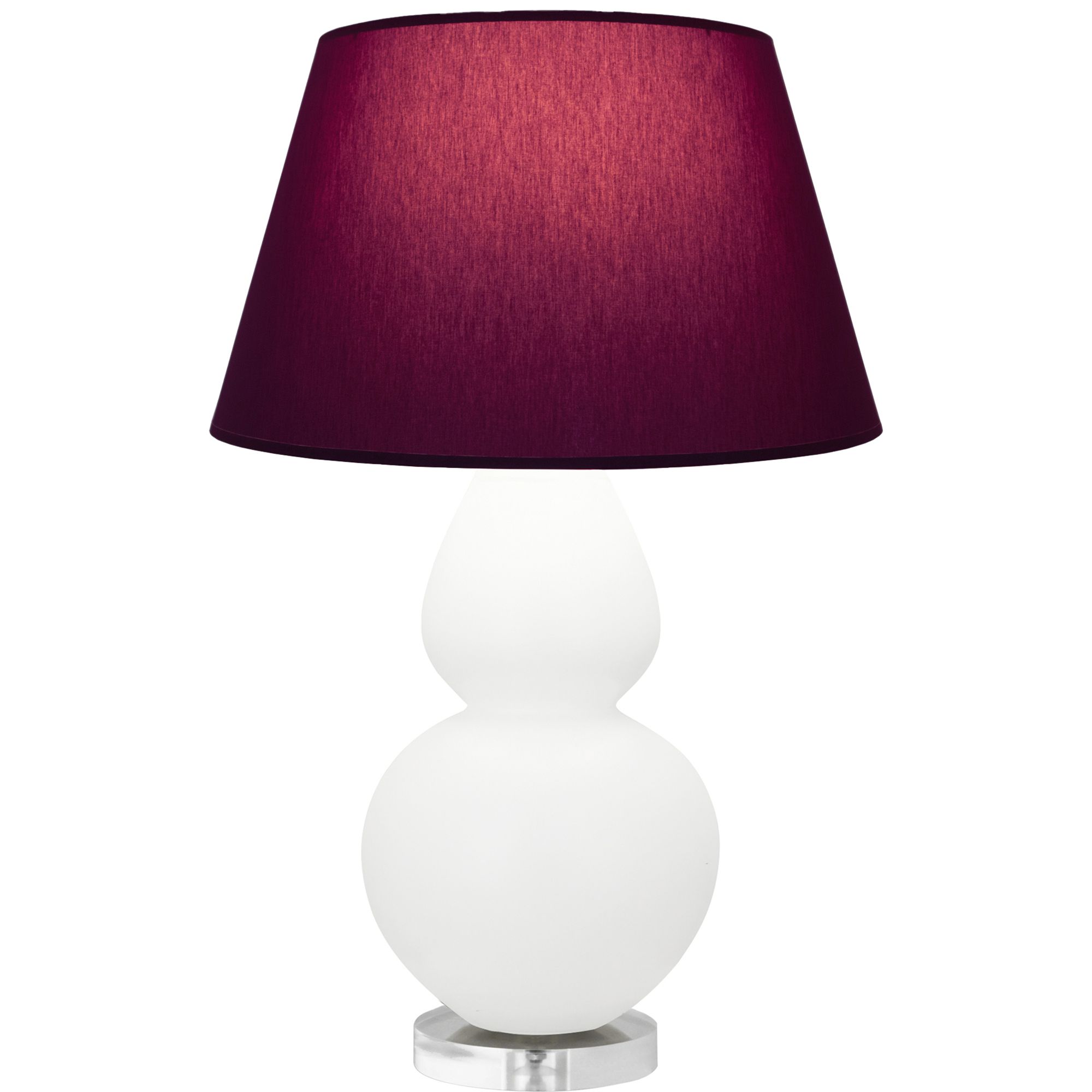 Image 2 Double Gourd 30"H Daisy And Lucite Lamp w/ Plum And Lavender Shade more views