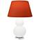 Double Gourd 30"H Daisy And Lucite Lamp w/ Tangerine And Taupe Shade