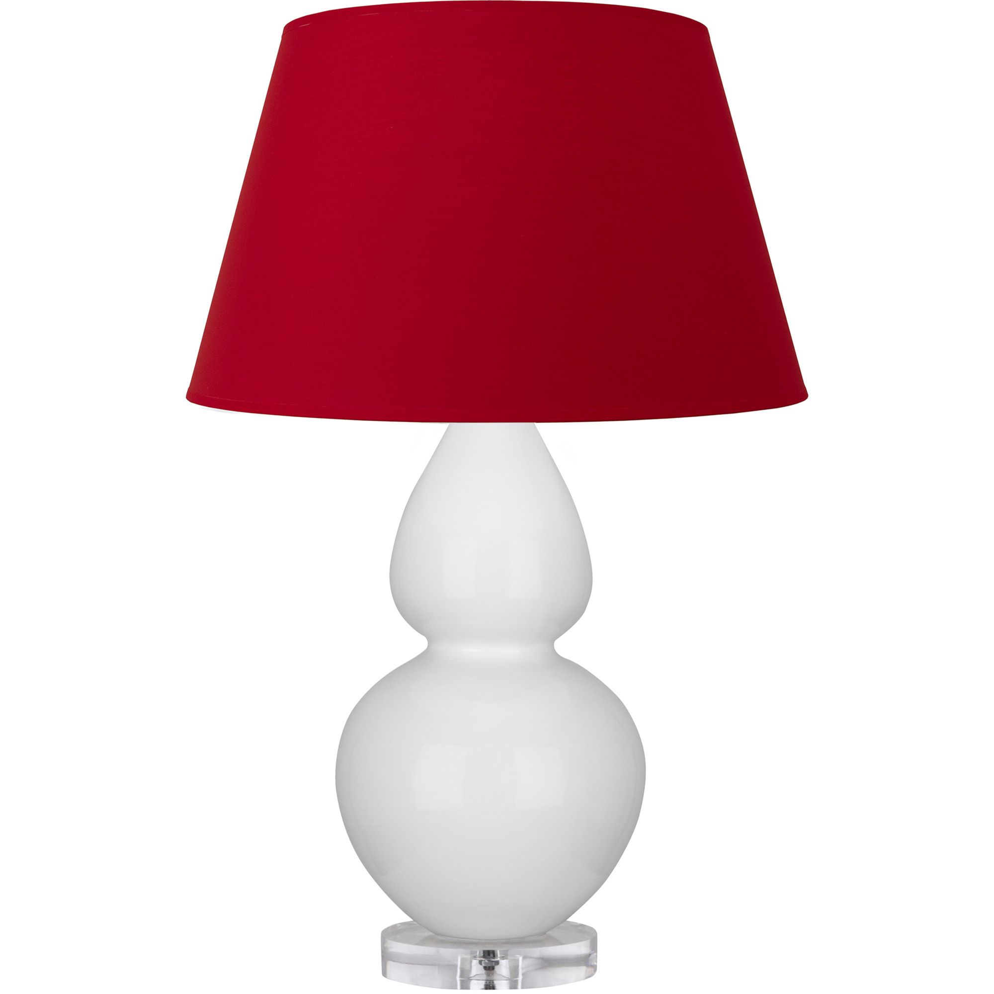 Image 2 Double Gourd 30"H Daisy And Lucite Table Lamp With Black And Red Shade more views