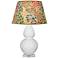 Double Gourd 30"H Daisy And Lucite Table Lamp With Fall Floral Shade