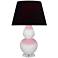 Double Gourd 30"H Daisy And Lucite Table Lamp With Ink And Rose Shade
