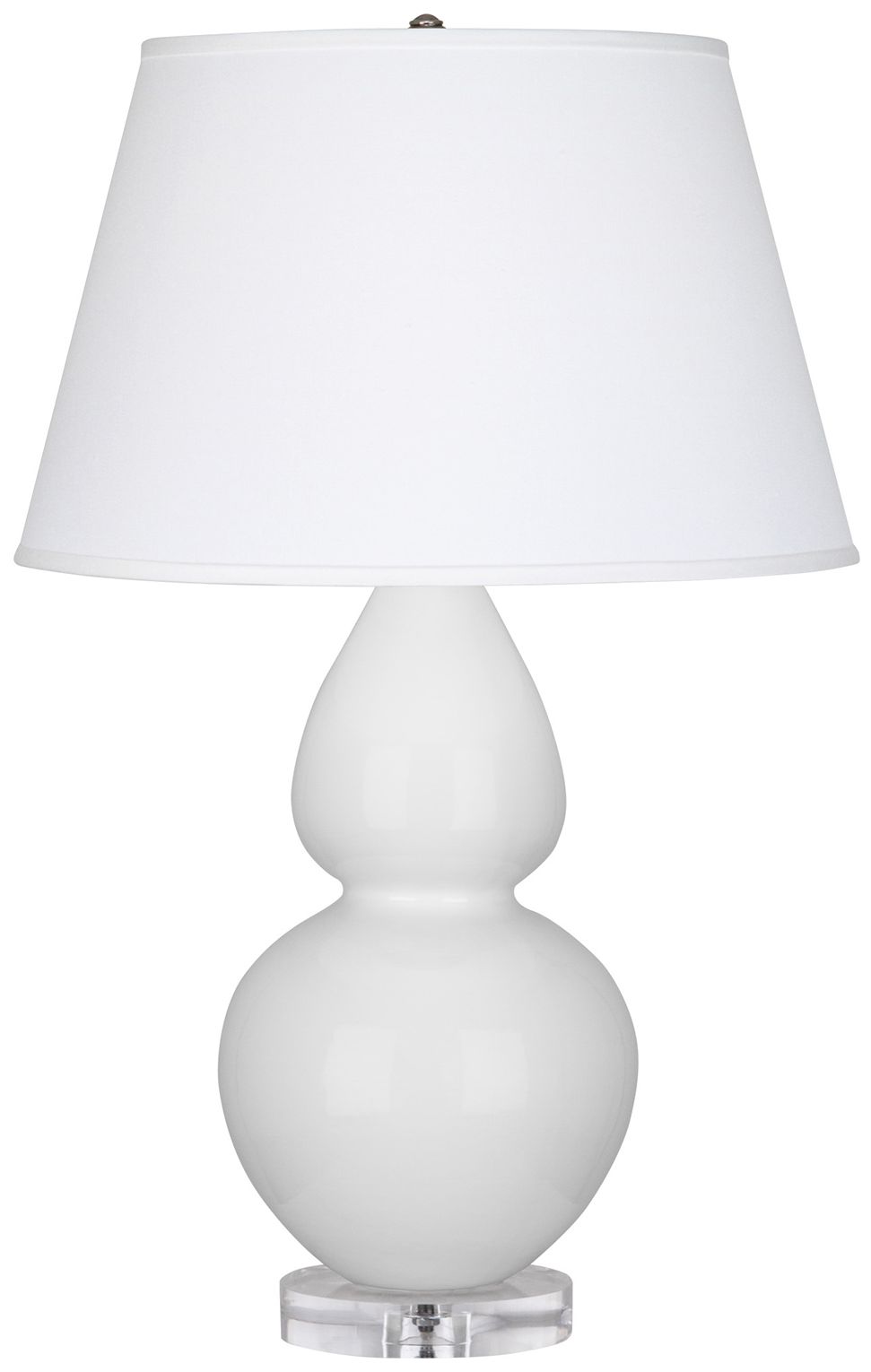 Double Gourd 30"H Daisy And Lucite Table Lamp With Pearl Made to Order