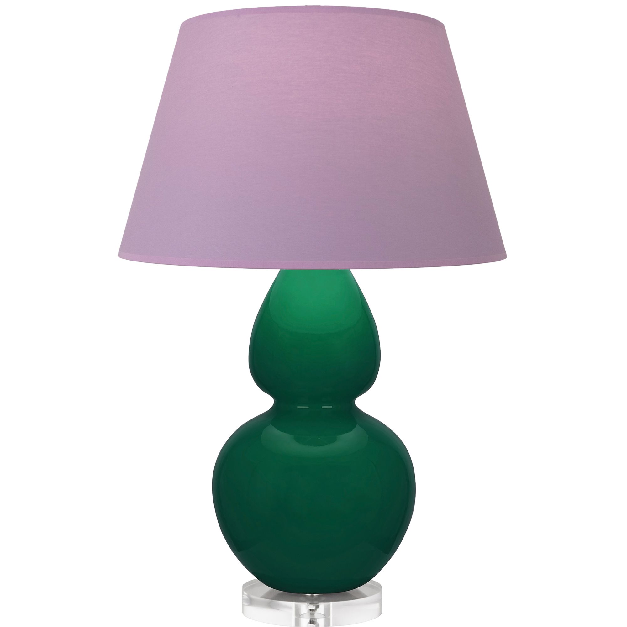 Image 2 Double Gourd 30"H Jungle & Lucite Lamp w/ Lavender & Plum Made to Order more views