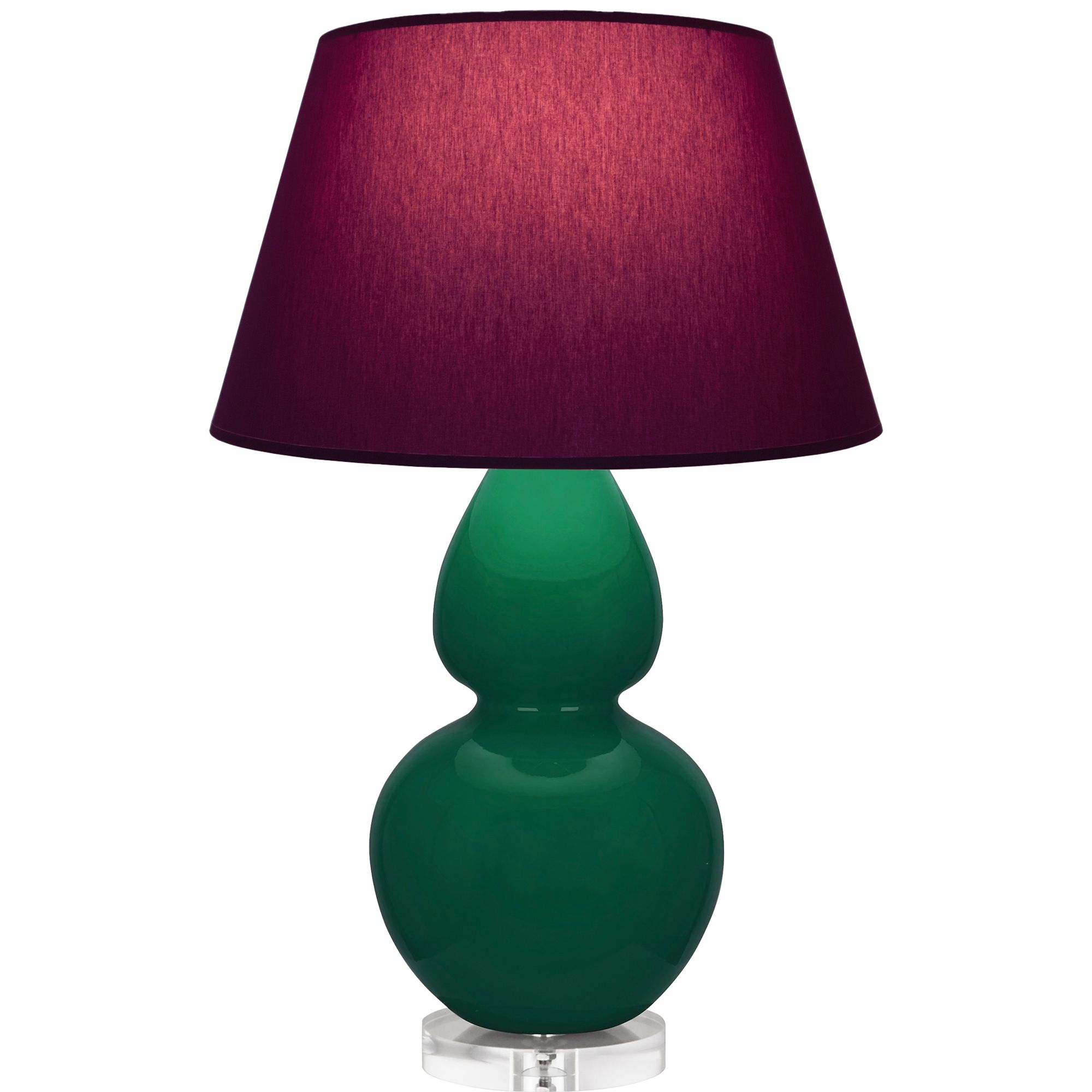 Image 2 Double Gourd 30"H Jungle & Lucite Lamp w/ Plum & Lavender Made to Order more views