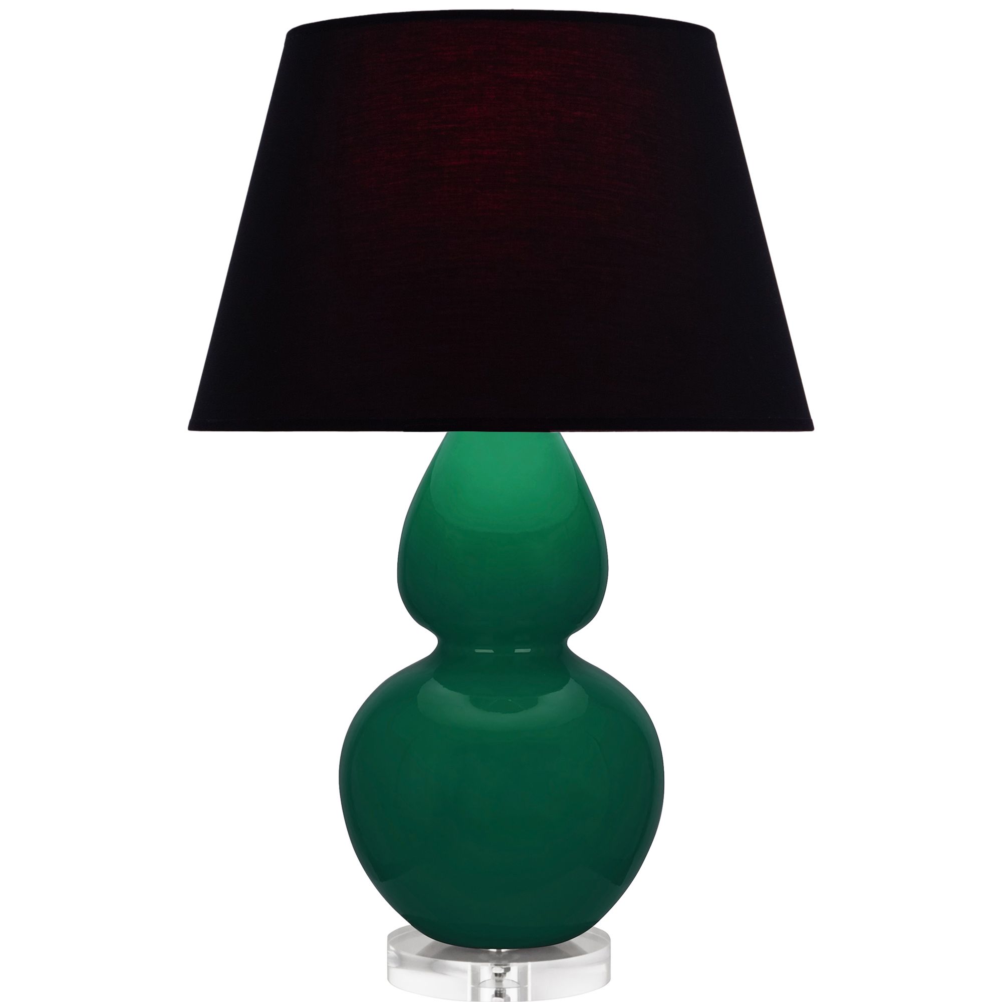 Image 2 Double Gourd 30"H Jungle & Lucite Table Lamp w/Ink & Rose Made to Order more views