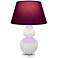 Double Gourd 30"H Lily And Lucite Lamp w/ Plum And Lavender Shade