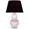 Double Gourd 30"H Lily And Lucite Table Lamp With Ink And Rose Shade