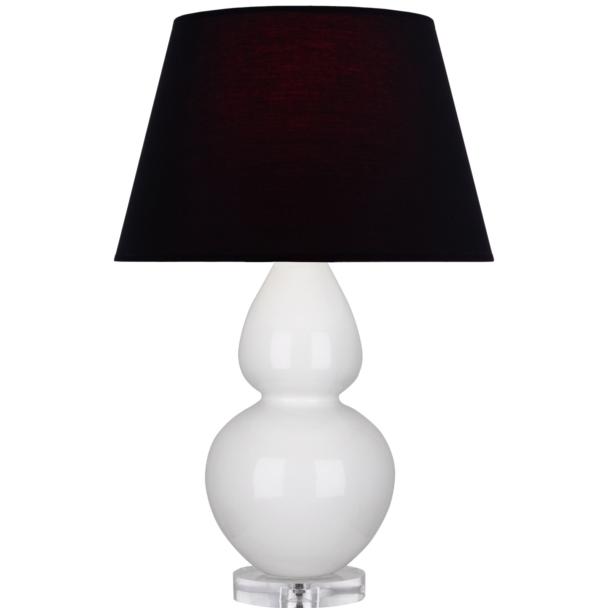 Image 2 Double Gourd 30"H Lily And Lucite Table Lamp With Ink And Rose Shade more views