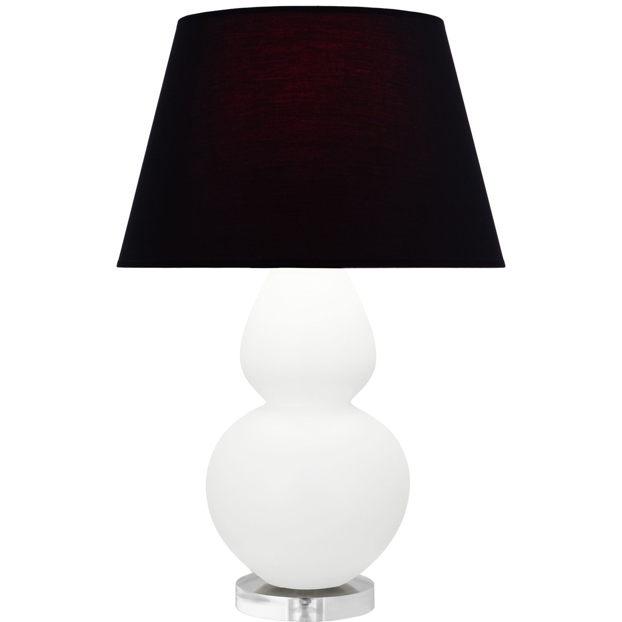 Image 2 Double Gourd 30"H Matte Daisy And Lucite Lamp w/ Ink And Rose Shade more views