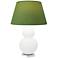 Double Gourd 30"H Matte Daisy And Lucite Lamp w/ Tea And Taupe Shade