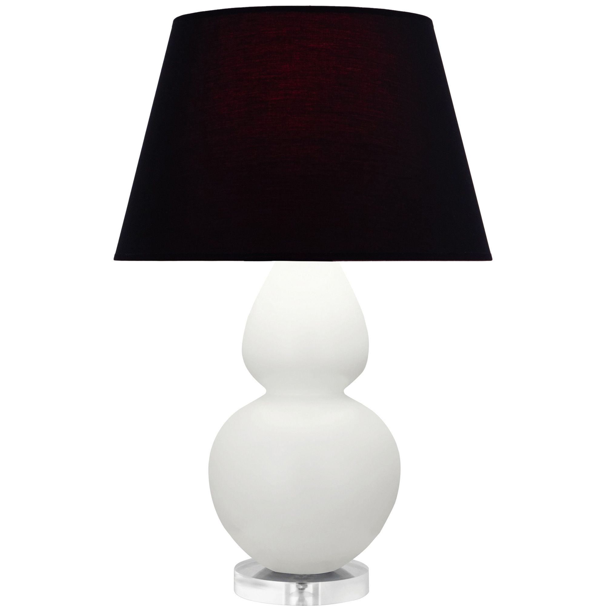 Image 2 Double Gourd 30"H Matte Lily And Lucite Lamp w/ Ink And Rose Shade more views