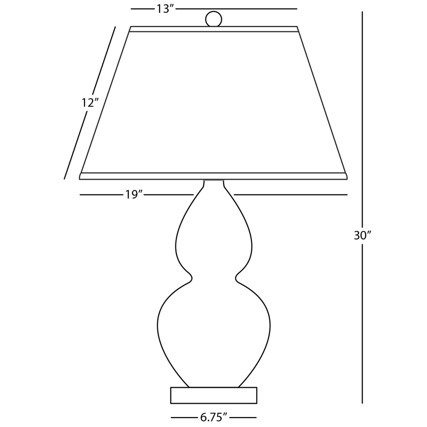 Image 3 Double Gourd 30"H Mint Glazed Lucite Table Lamp w/ Tea Green Shade more views