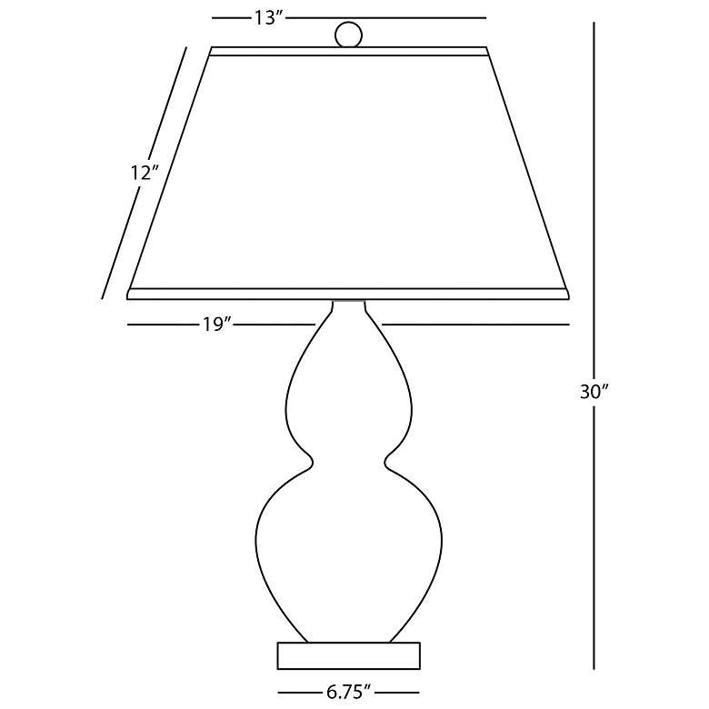Image 3 Double Gourd 30"H Rose Water Glazed Lucite Table Lamp w/ Plum Shade more views