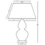 3_Double Gourd 30"H Rose Water Glazed Lucite Table Lamp w/ Plum Shade more views