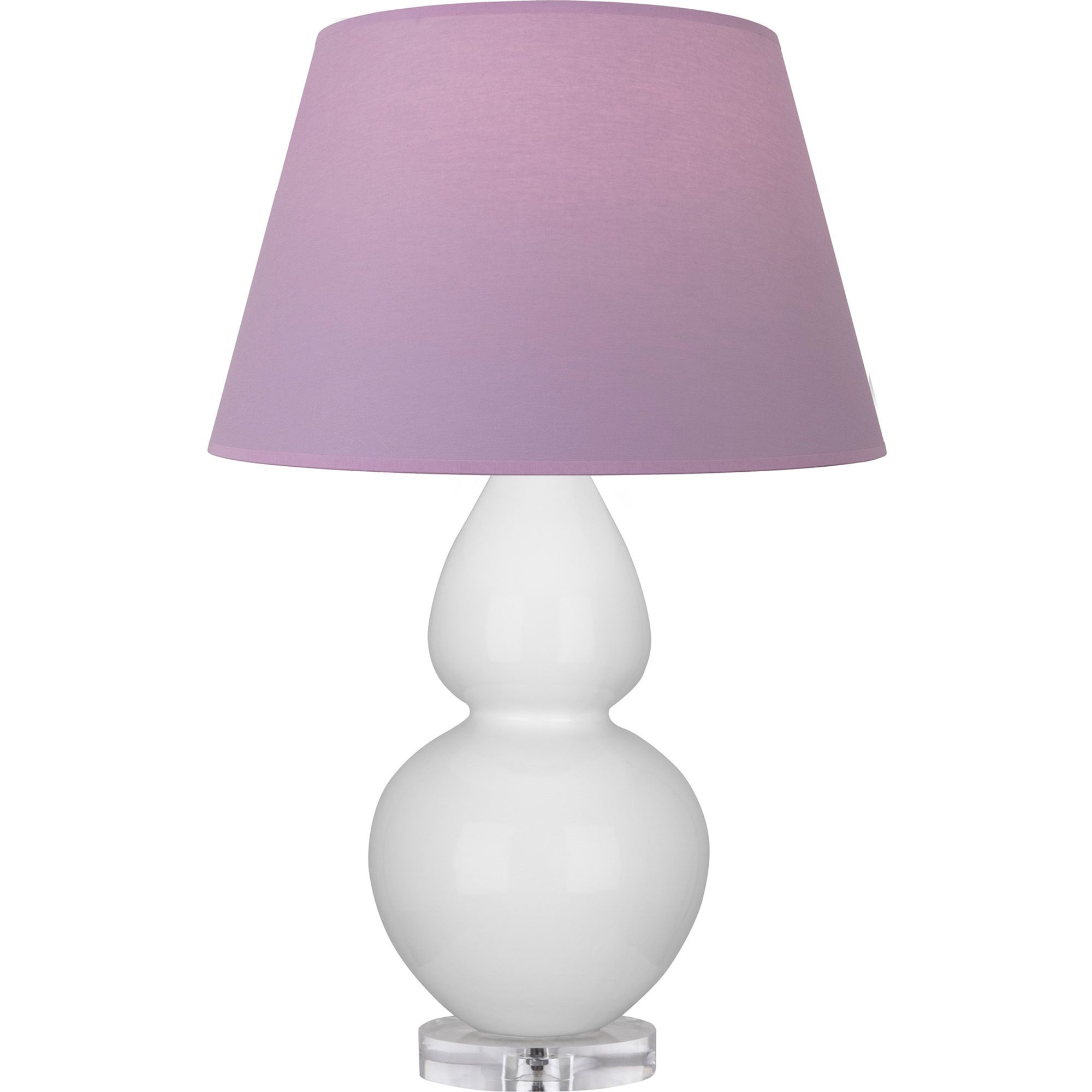 Image 2 Double Gourd 30"H Daisy And Lucite Lamp w/ Lavender And Plum Shade more views