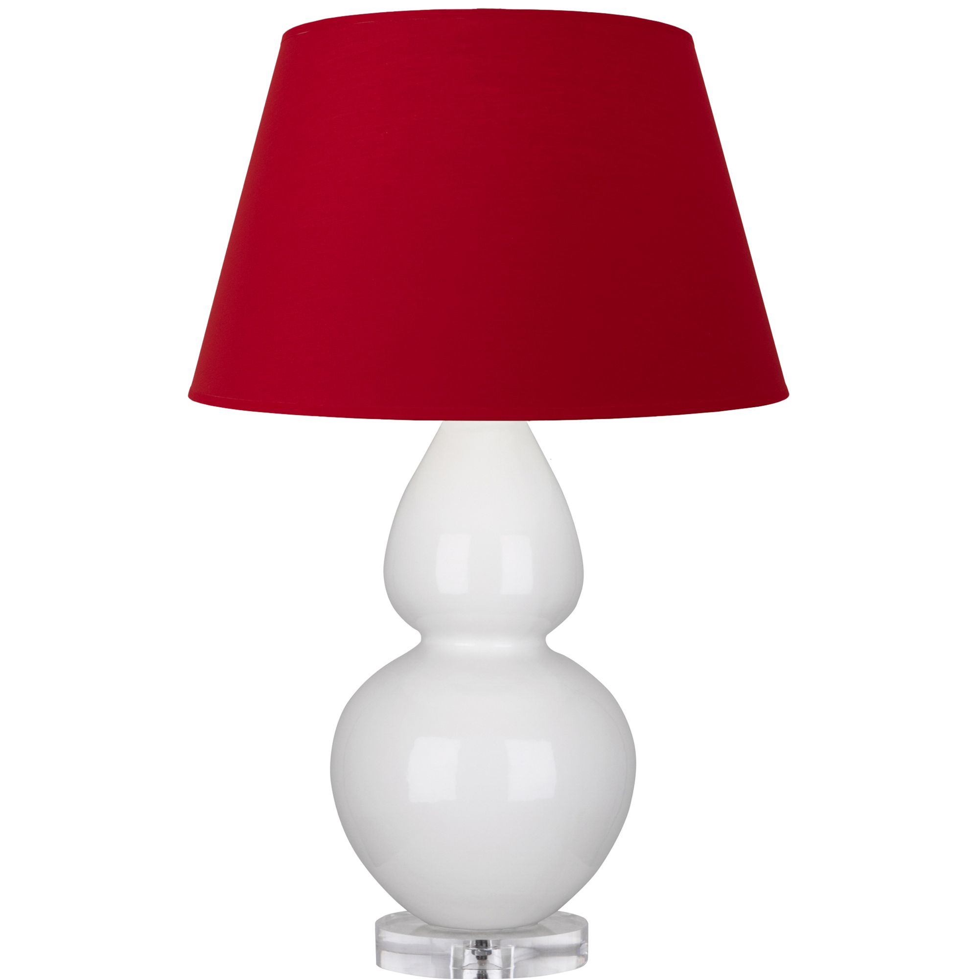 Image 2 Double Gourd 30"H Lily And Lucite Table Lamp With Black And Red Shade more views