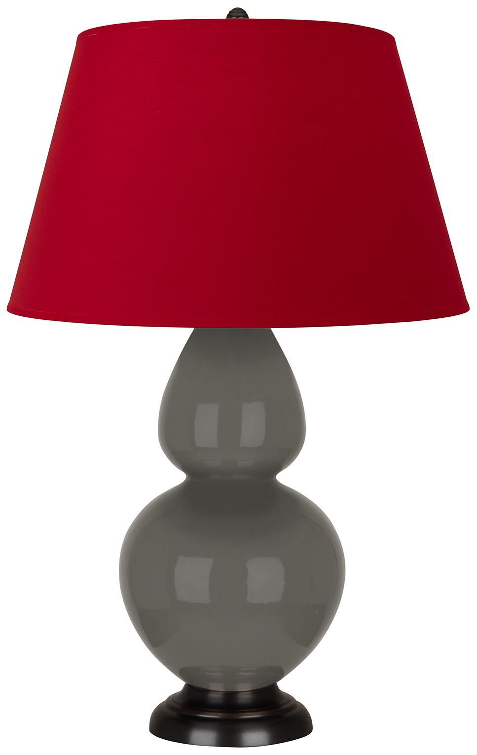 Double Gourd 31"H Ash And Bronze Table Lamp w/ Black And Red Made to Order