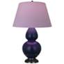Double Gourd 31"H Blue And Bronze Lamp w/ Lavender And Plum Shade