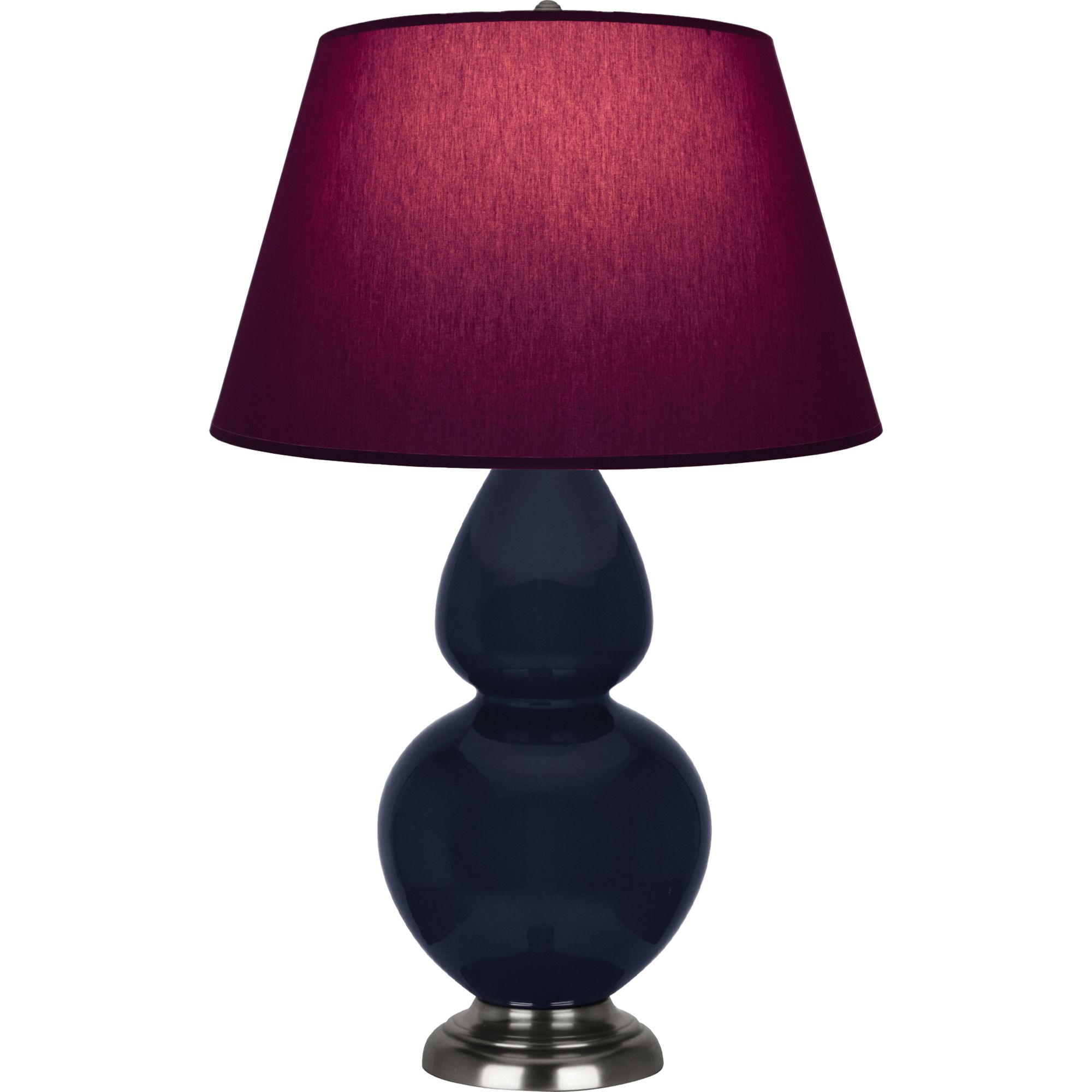 Image 2 Double Gourd 31"H Blue And Silver Lamp w/ Plum And Lavender Made to Order more views