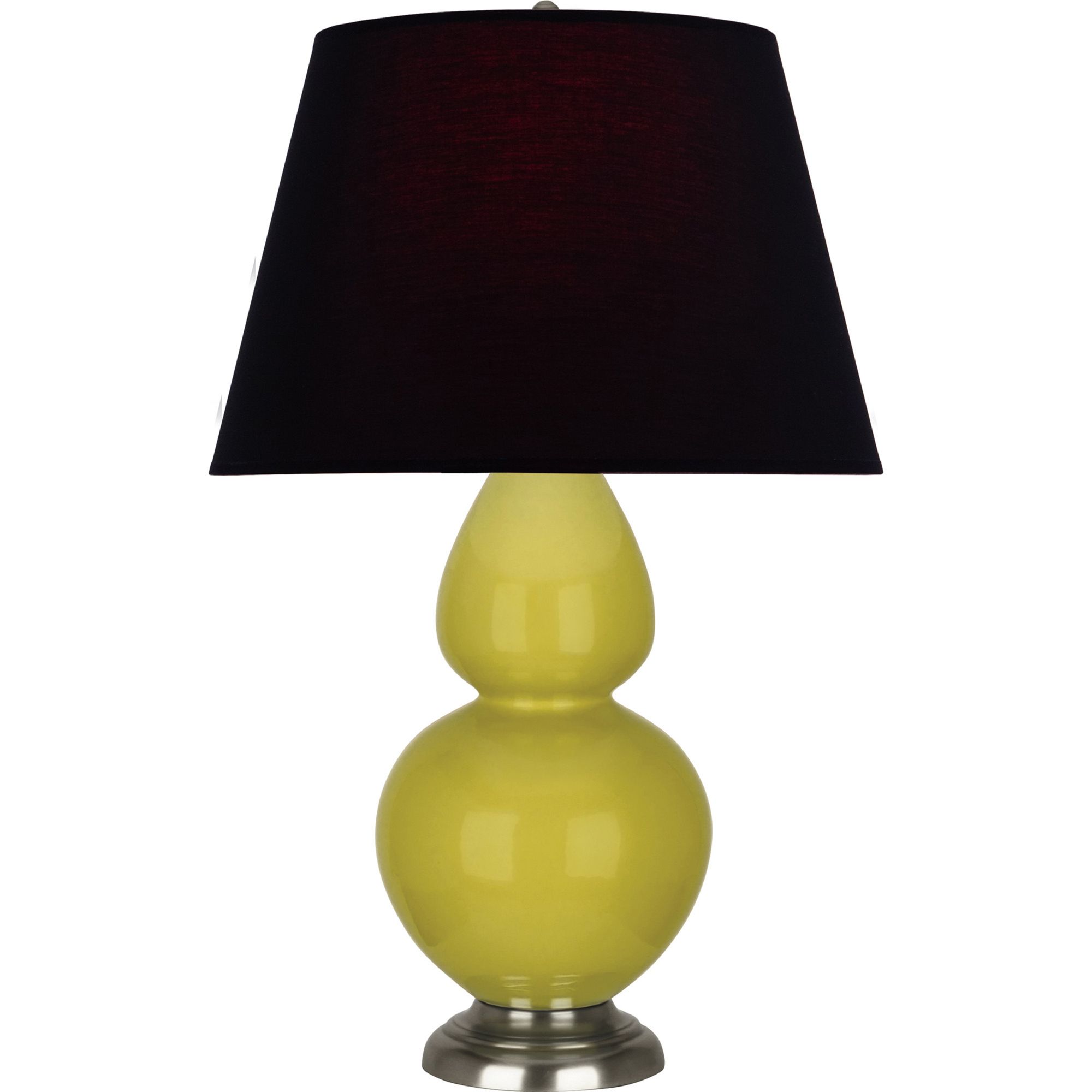 Image 2 Double Gourd 31"H Citron & Silver Table Lamp w/ Ink & Rose Made to Order more views