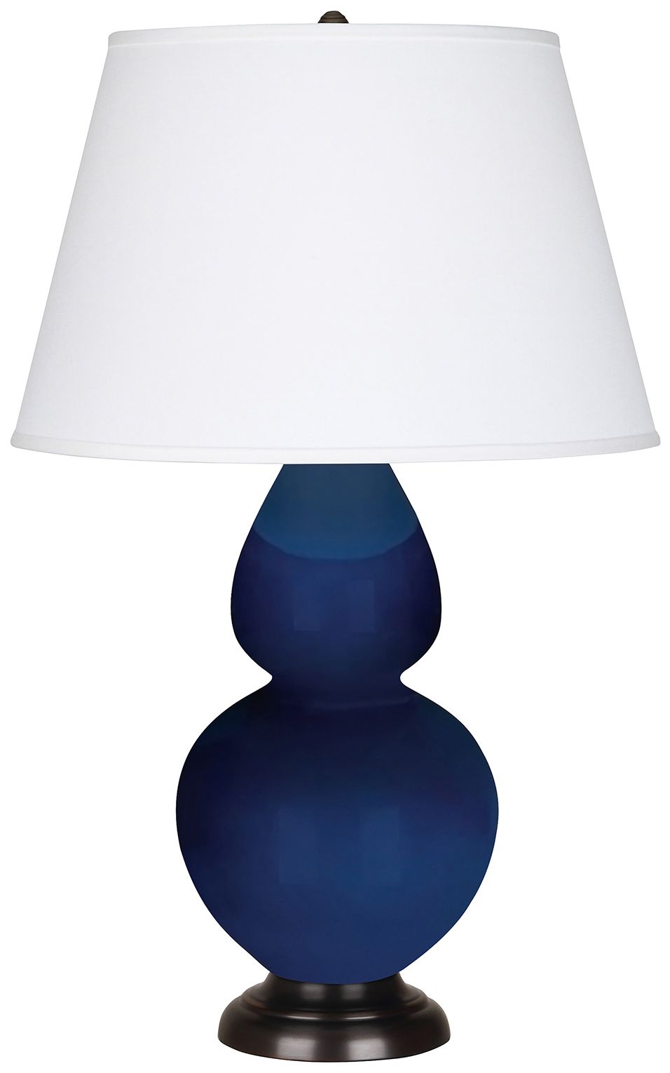 Double Gourd 31"H Cobalt And Deep Bronze Table Lamp w/Pearl Made to Order