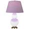 Double Gourd 31"H Daisy And Brass Lamp w/ Lavender And Plum Shade