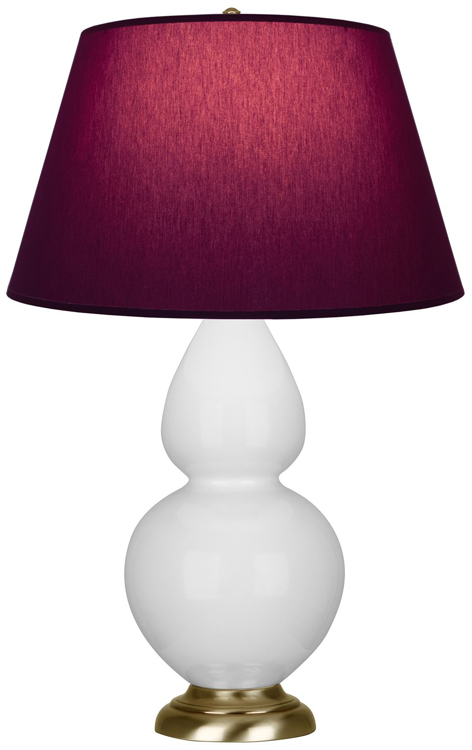 Double Gourd 31"H Daisy And Brass Lamp w/ Plum And Lavender Made to Order